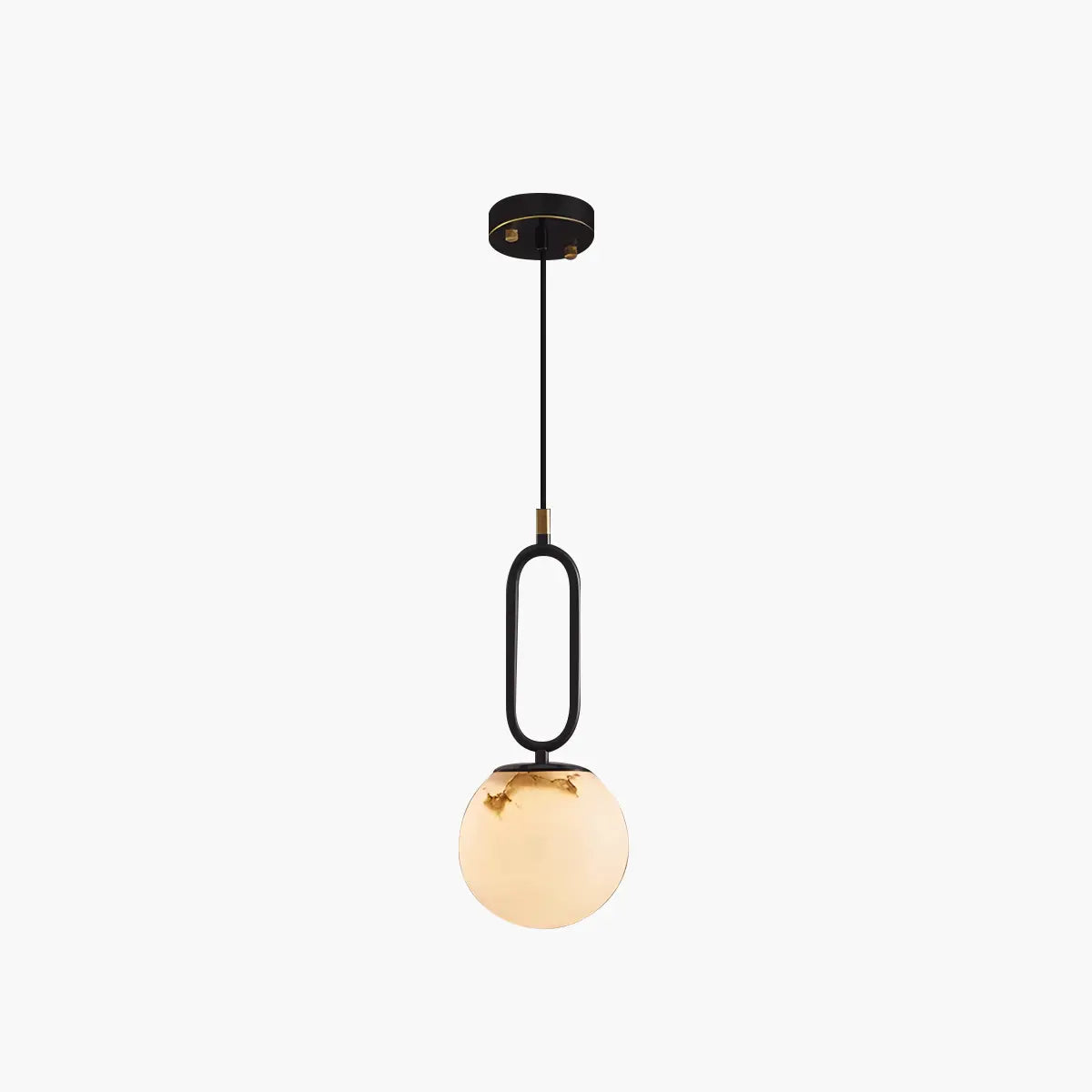 Feyran Gong Alabaster Globe Pendant Light for Bedroom