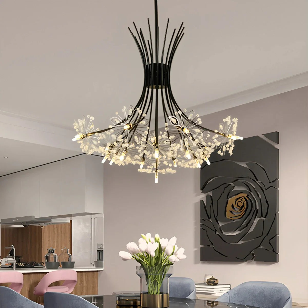 Feyran Gypsophila Bouquet Crystal Chandelier