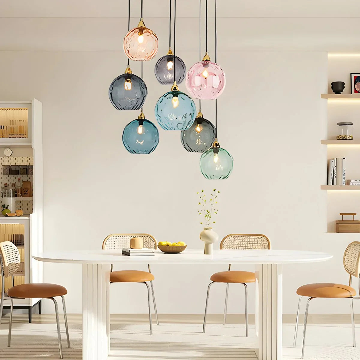 Feyran Colorful Glass Ball Pendant Light for Living Room