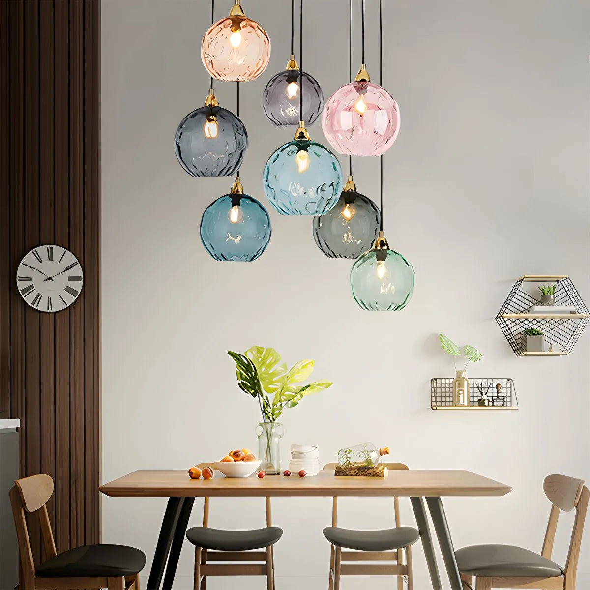 Feyran Colorful Glass Ball Pendant Light for Living Room