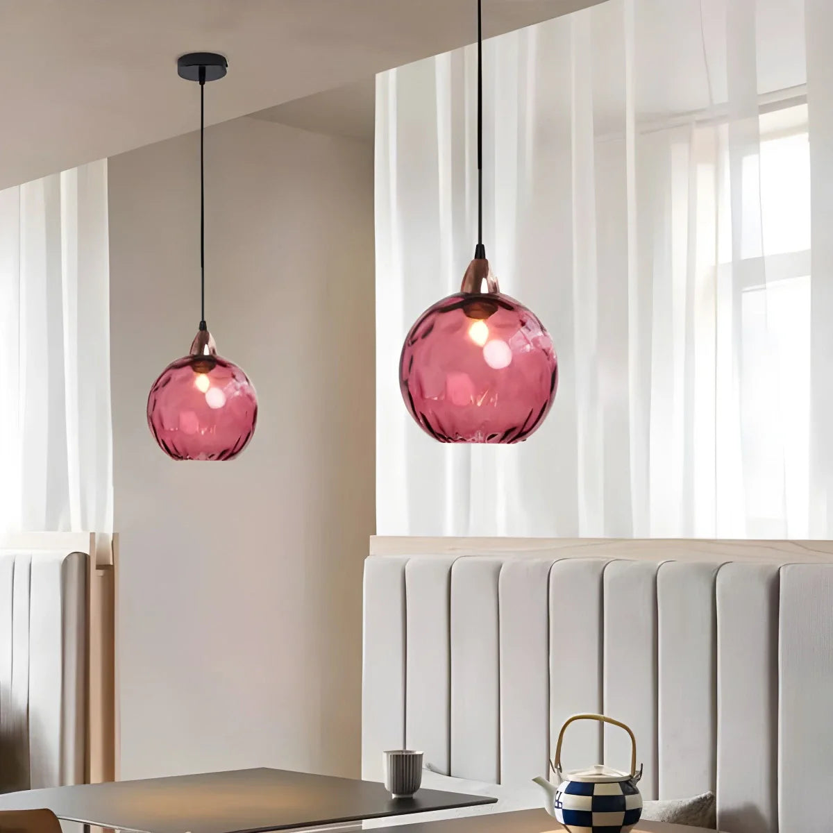 Feyran Colorful Glass Ball Pendant Light for Living Room