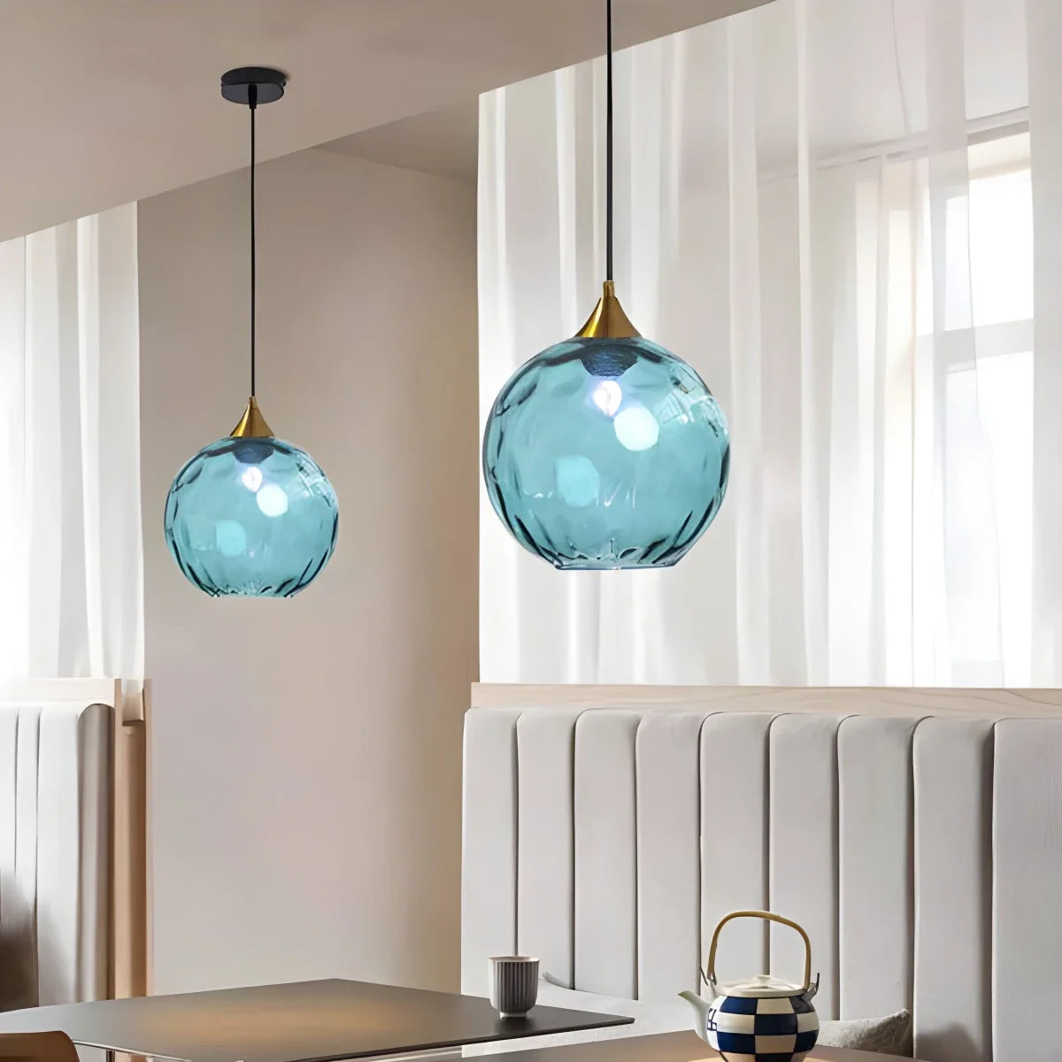 Feyran Colorful Glass Ball Pendant Light for Living Room