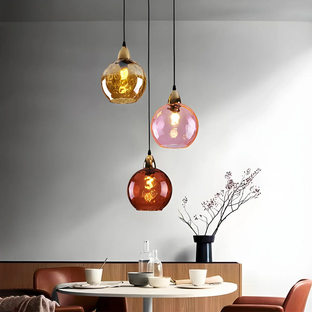 Feyran Colorful Glass Ball Pendant Light for Living Room