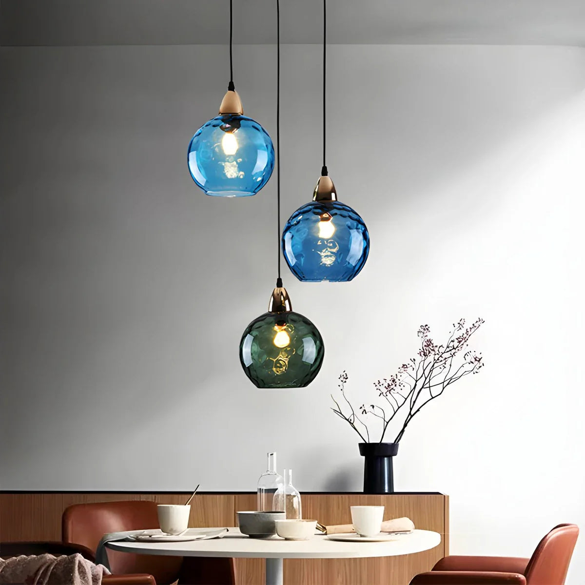 Feyran Colorful Glass Ball Pendant Light for Living Room