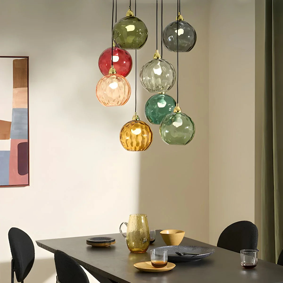 Feyran Colorful Glass Ball Pendant Light for Living Room