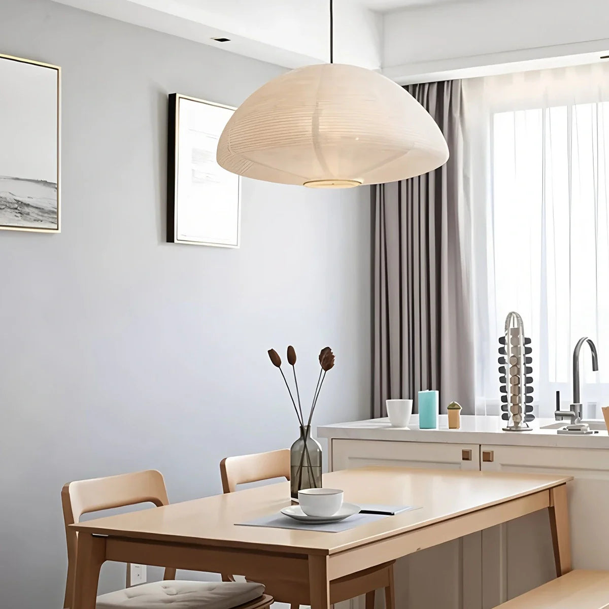 Feyran Hikari Paper Lantern Pendant Light for Bedroom