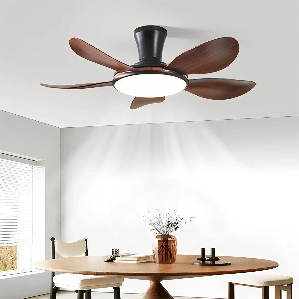 Feyran Silent Remote Control LED Ceiling Fan Light