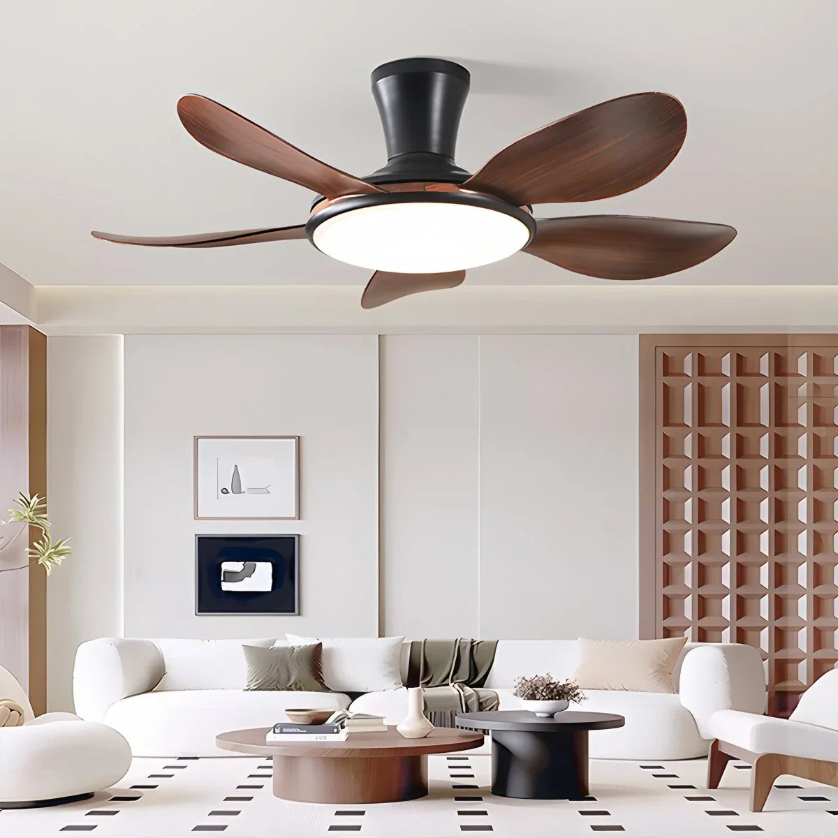 Feyran Silent Remote Control LED Ceiling Fan Light