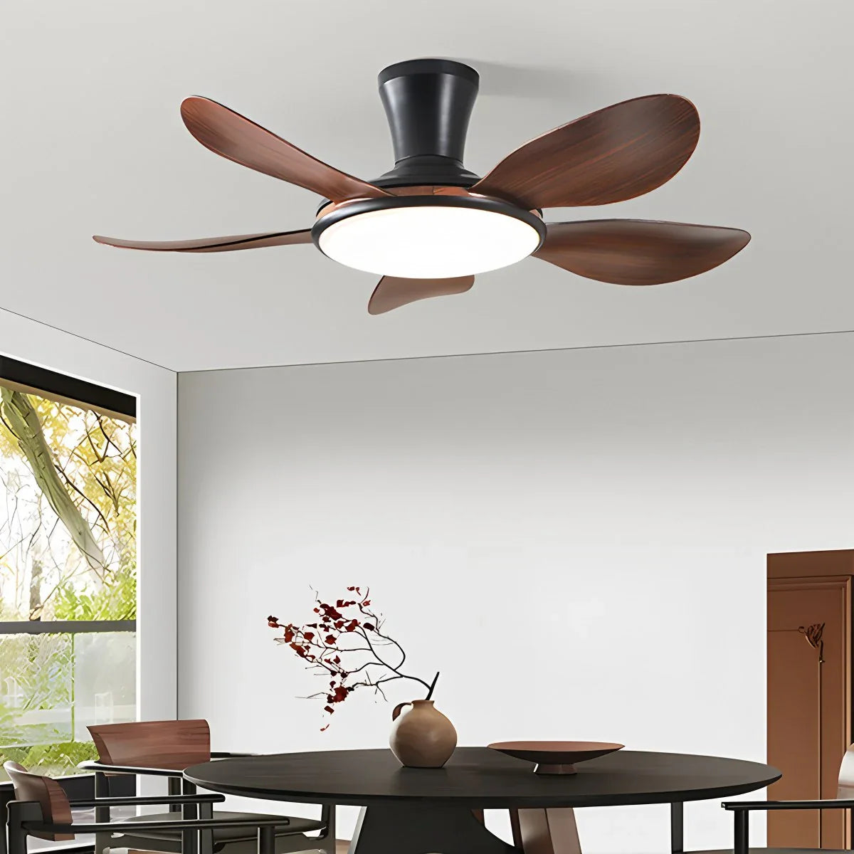 Feyran Silent Remote Control LED Ceiling Fan Light