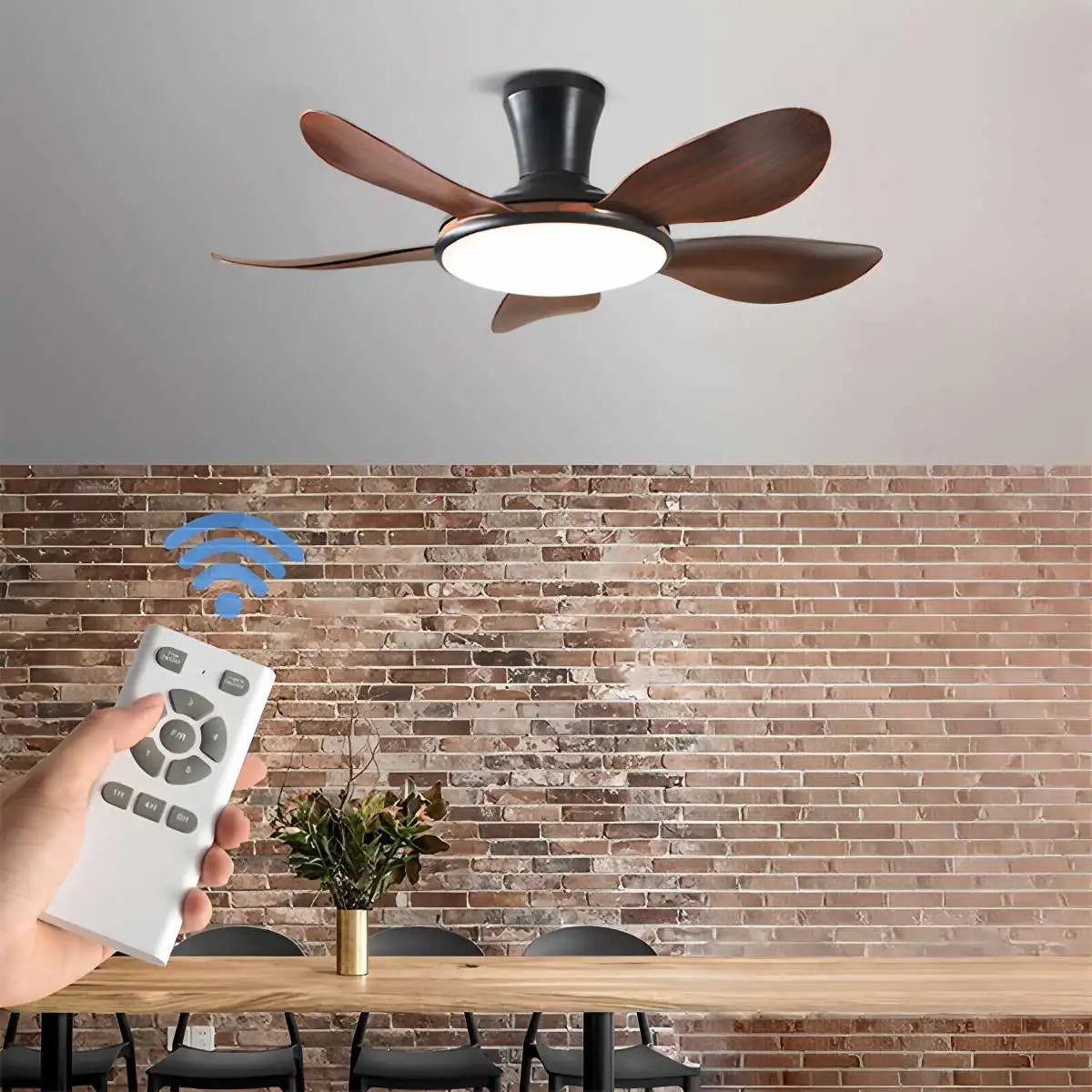 Feyran Silent Remote Control LED Ceiling Fan Light