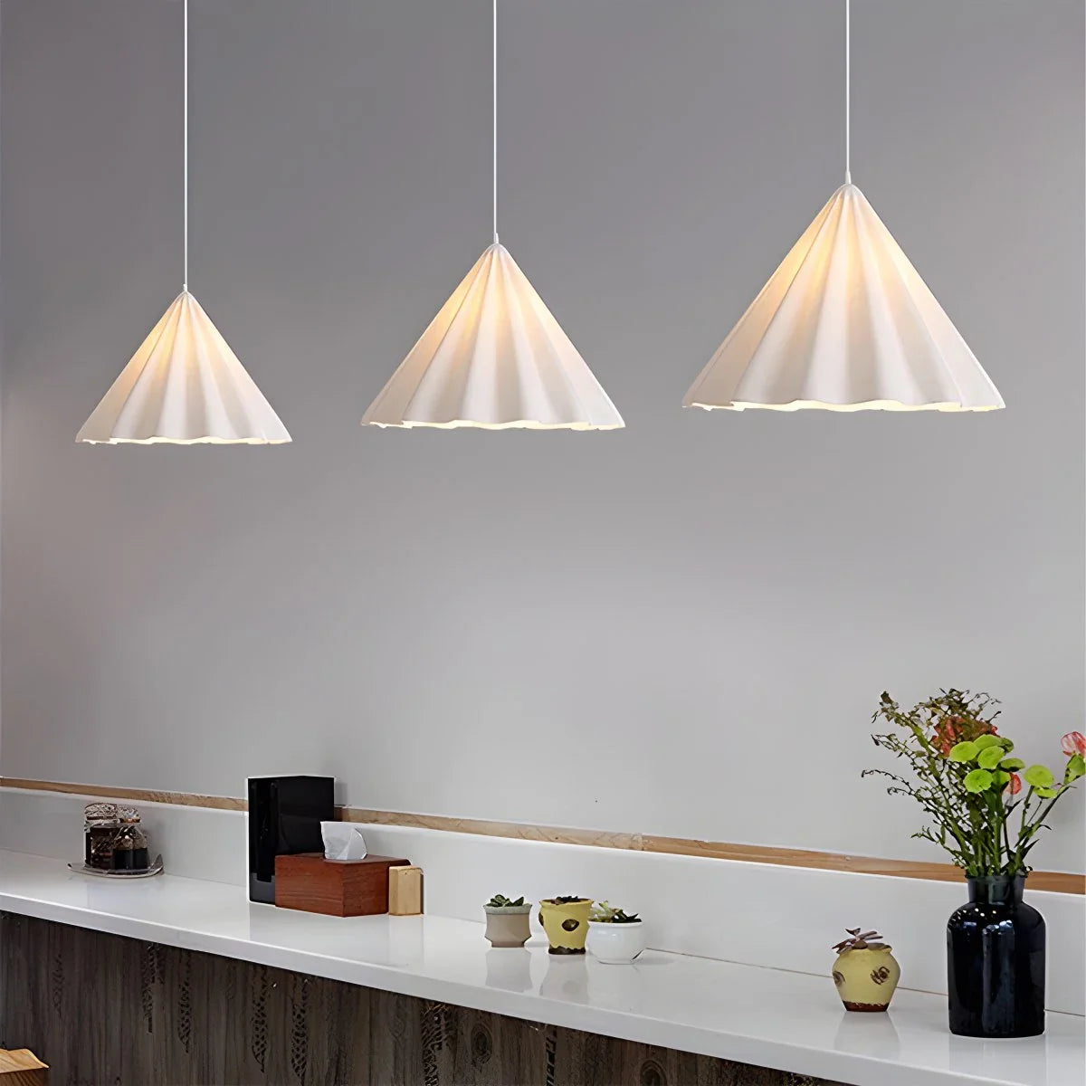 Feyran Ice Cream Shaped Felt Pendant Light for Kids Room