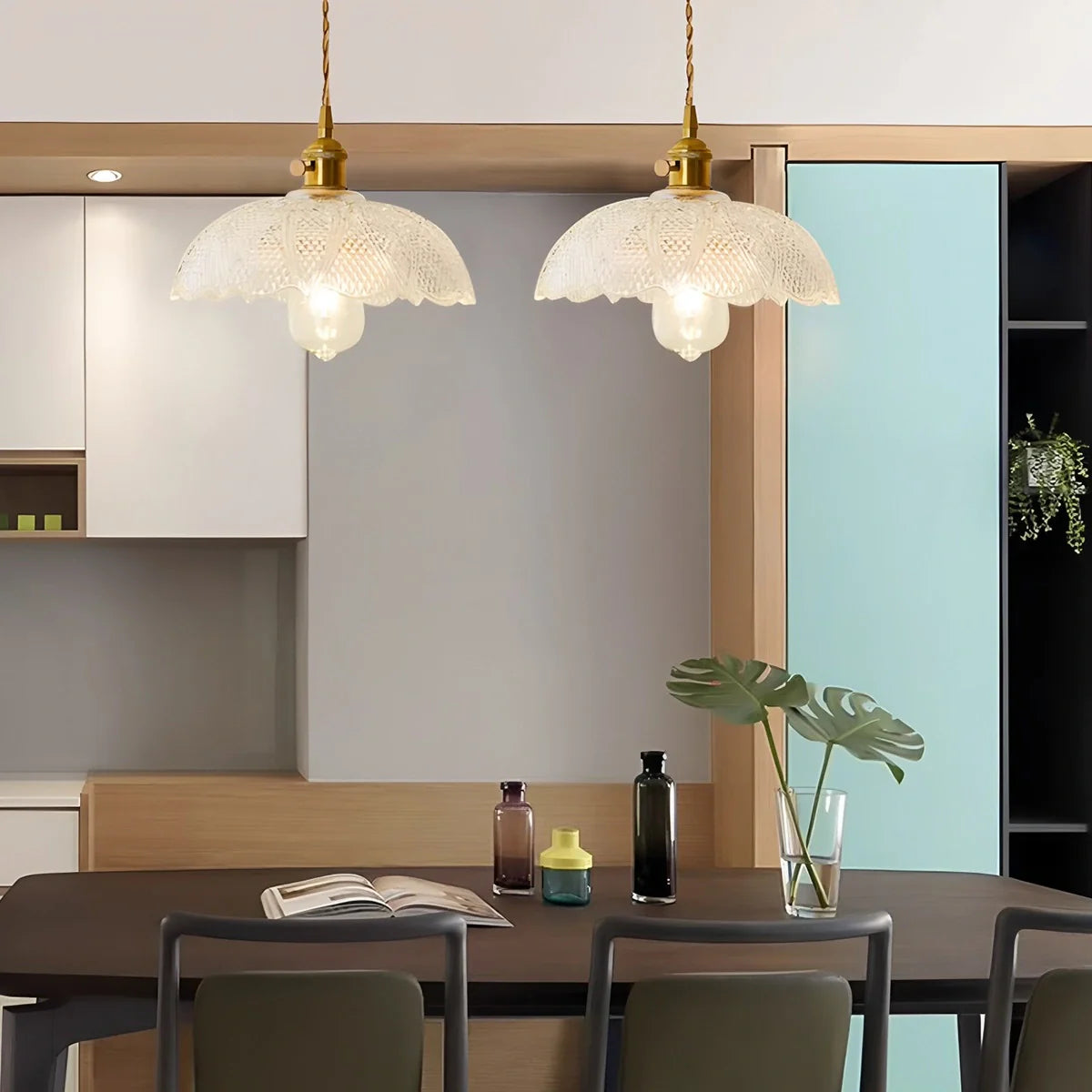 Feyran Isabel Glass Pendant Light for Kitchen Island