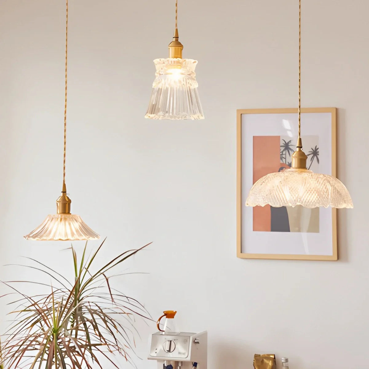 Feyran Isabel Glass Pendant Light for Kitchen Island