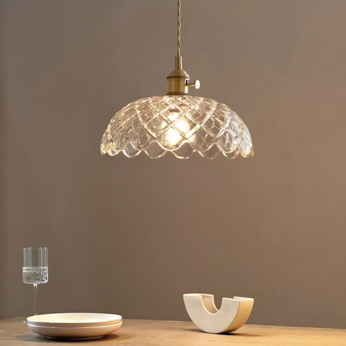 Feyran Isabel Glass Pendant Light for Kitchen Island