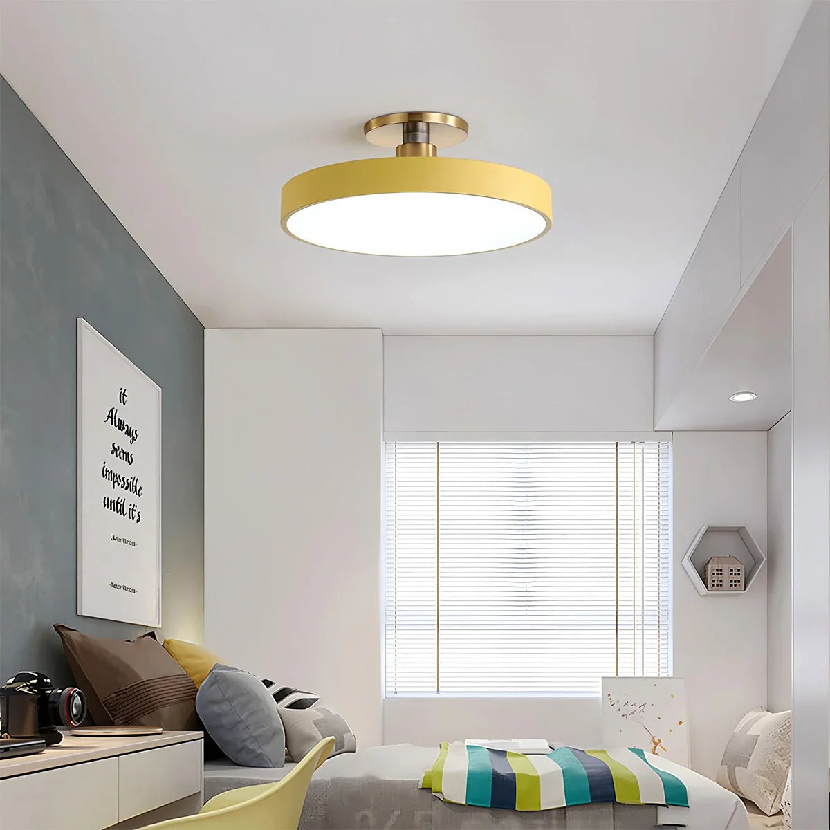Feyran Isla Flush Mount Ceiling Lamp for Bedroom
