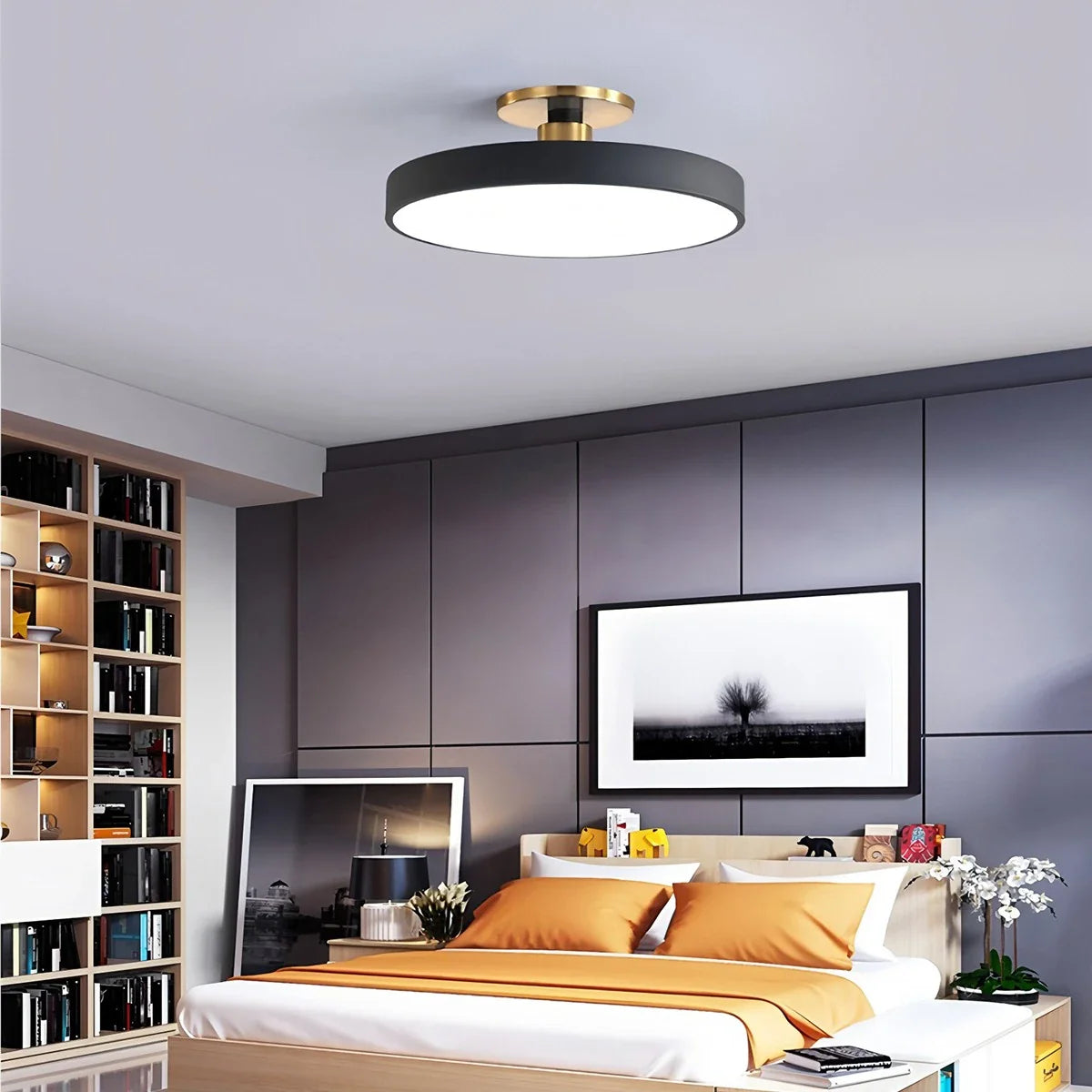Feyran Isla Flush Mount Ceiling Lamp for Bedroom