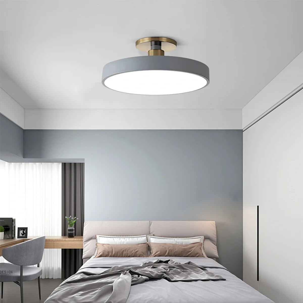 Feyran Isla Flush Mount Ceiling Lamp for Bedroom