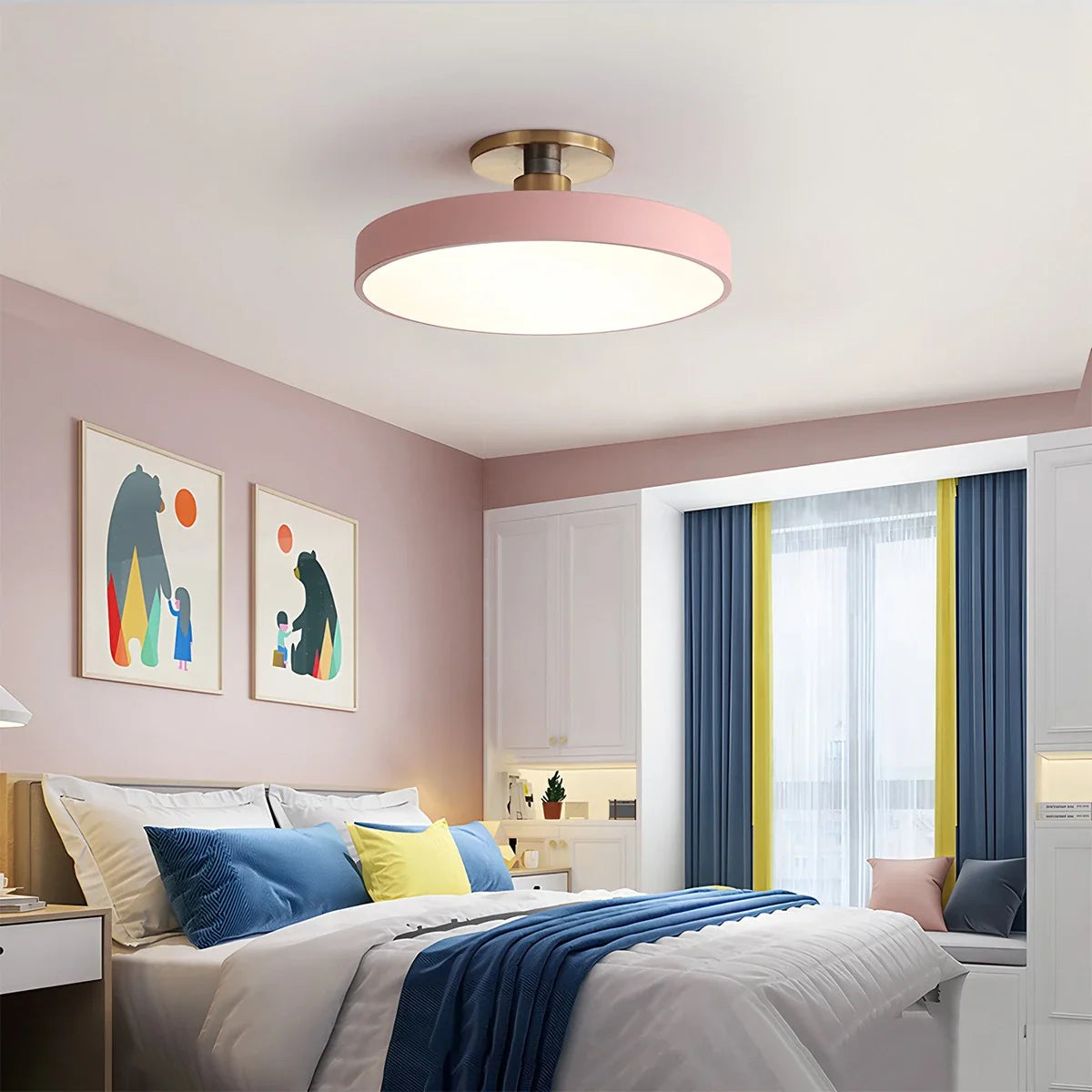 Feyran Isla Flush Mount Ceiling Lamp for Bedroom