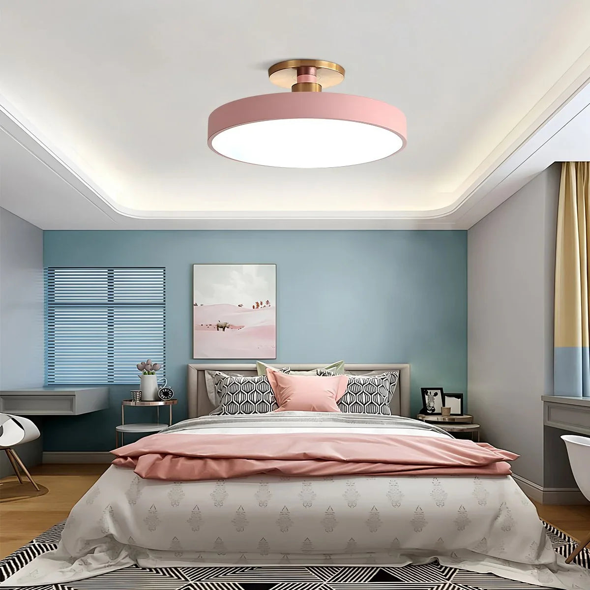 Feyran Isla Flush Mount Ceiling Lamp for Bedroom