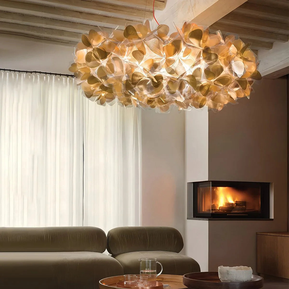Feyran Italian Creative Petal Chandelier for Bedroom