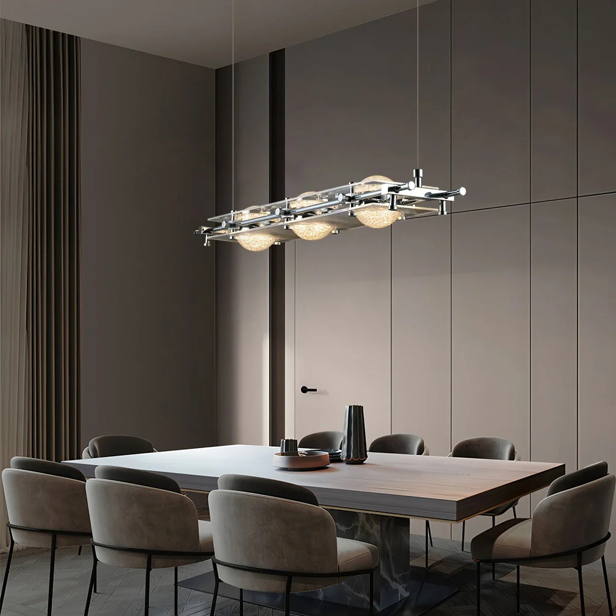 Feyran Italian Light Luxury Long Planetary Pendant Light
