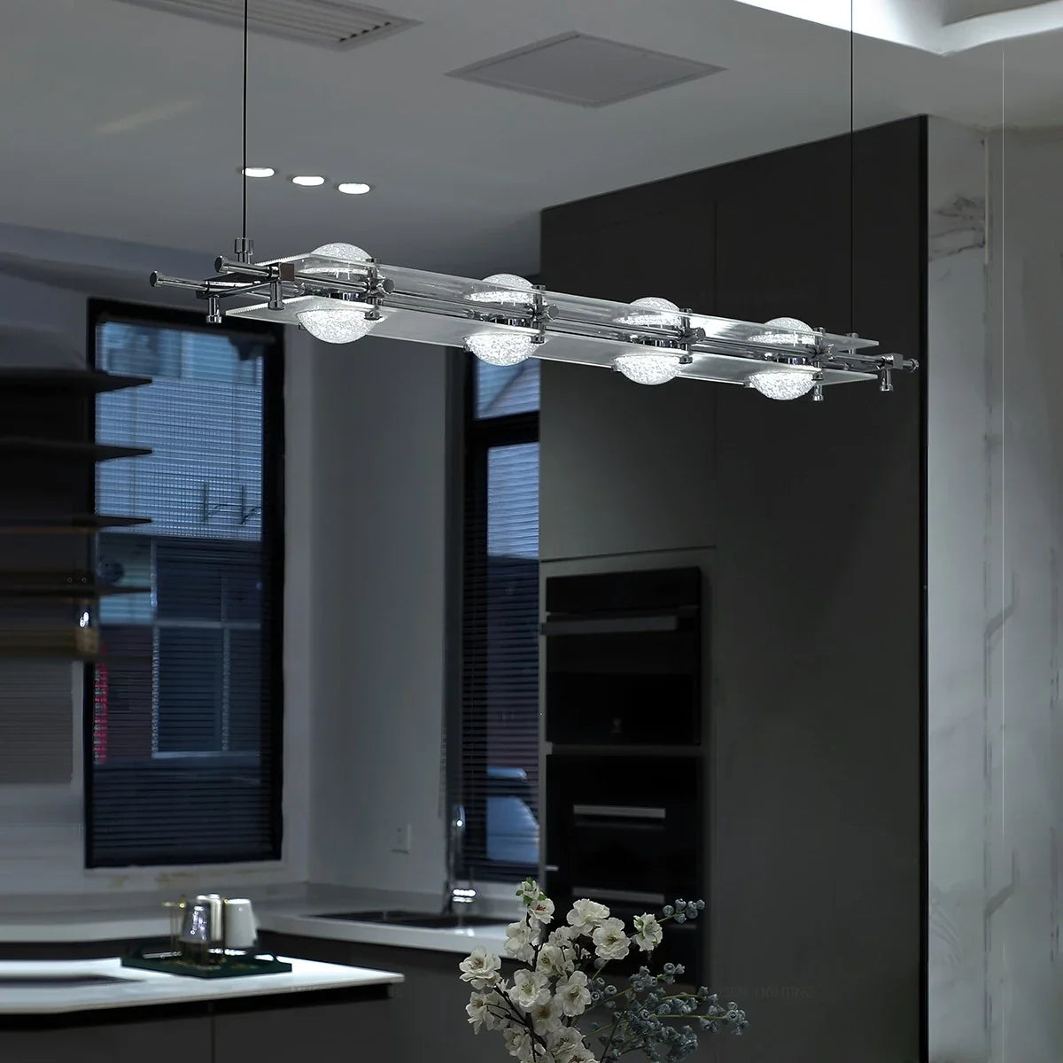 Feyran Italian Light Luxury Long Planetary Pendant Light