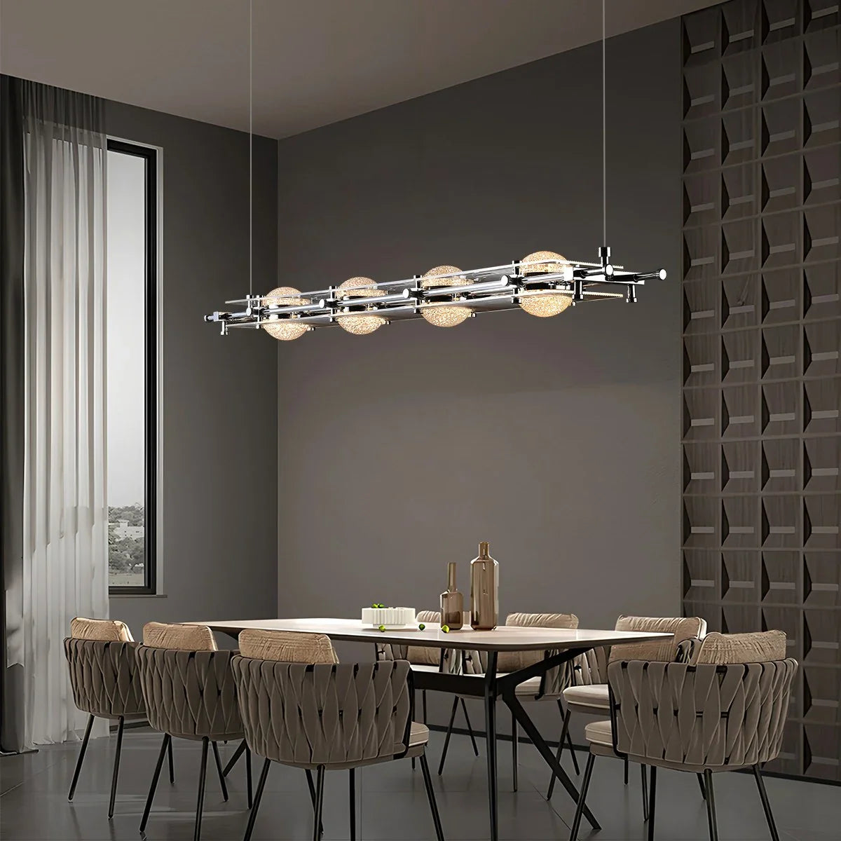 Feyran Italian Light Luxury Long Planetary Pendant Light
