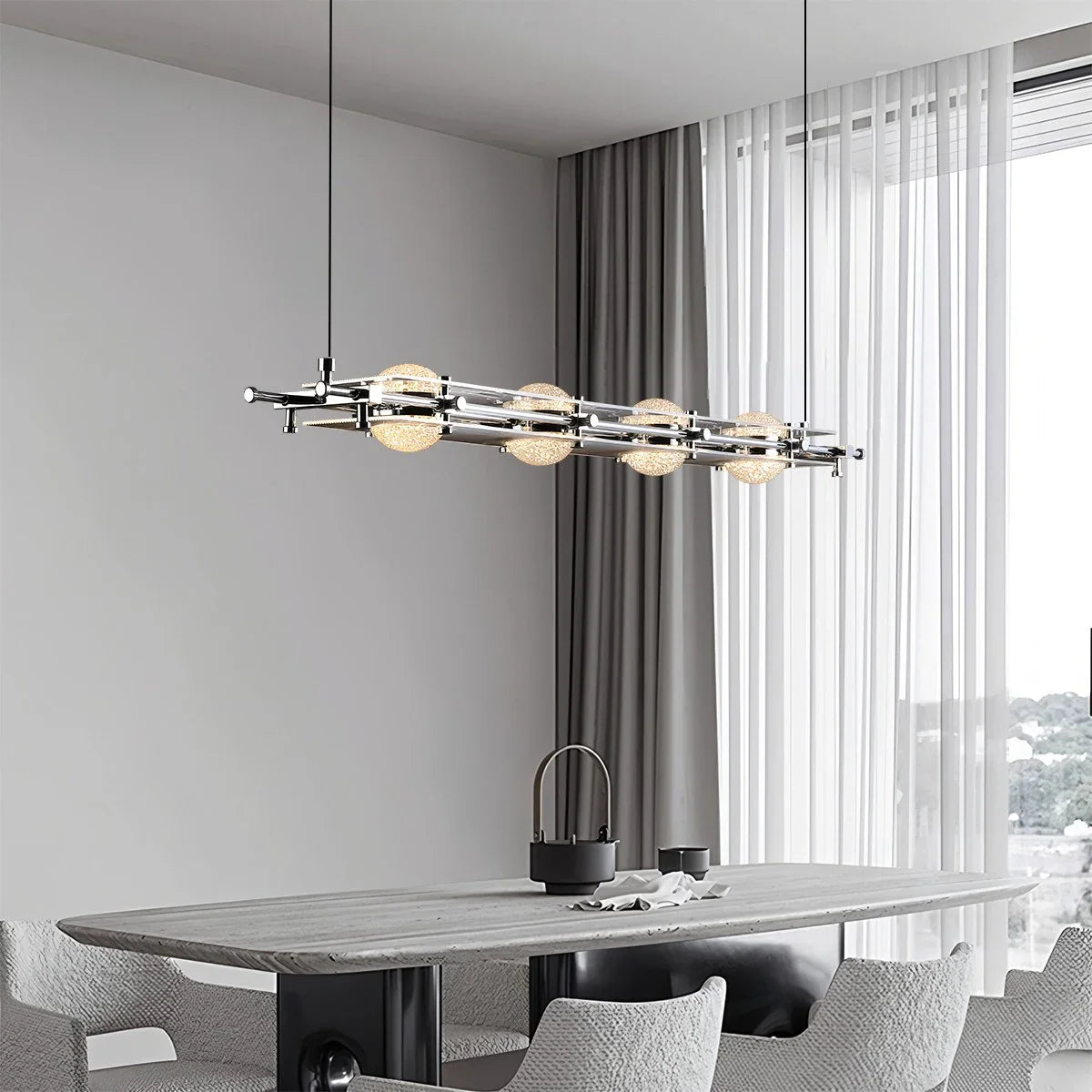 Feyran Italian Light Luxury Long Planetary Pendant Light