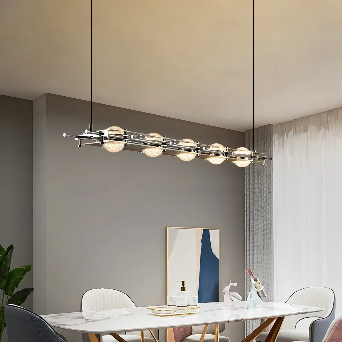 Feyran Italian Light Luxury Long Planetary Pendant Light