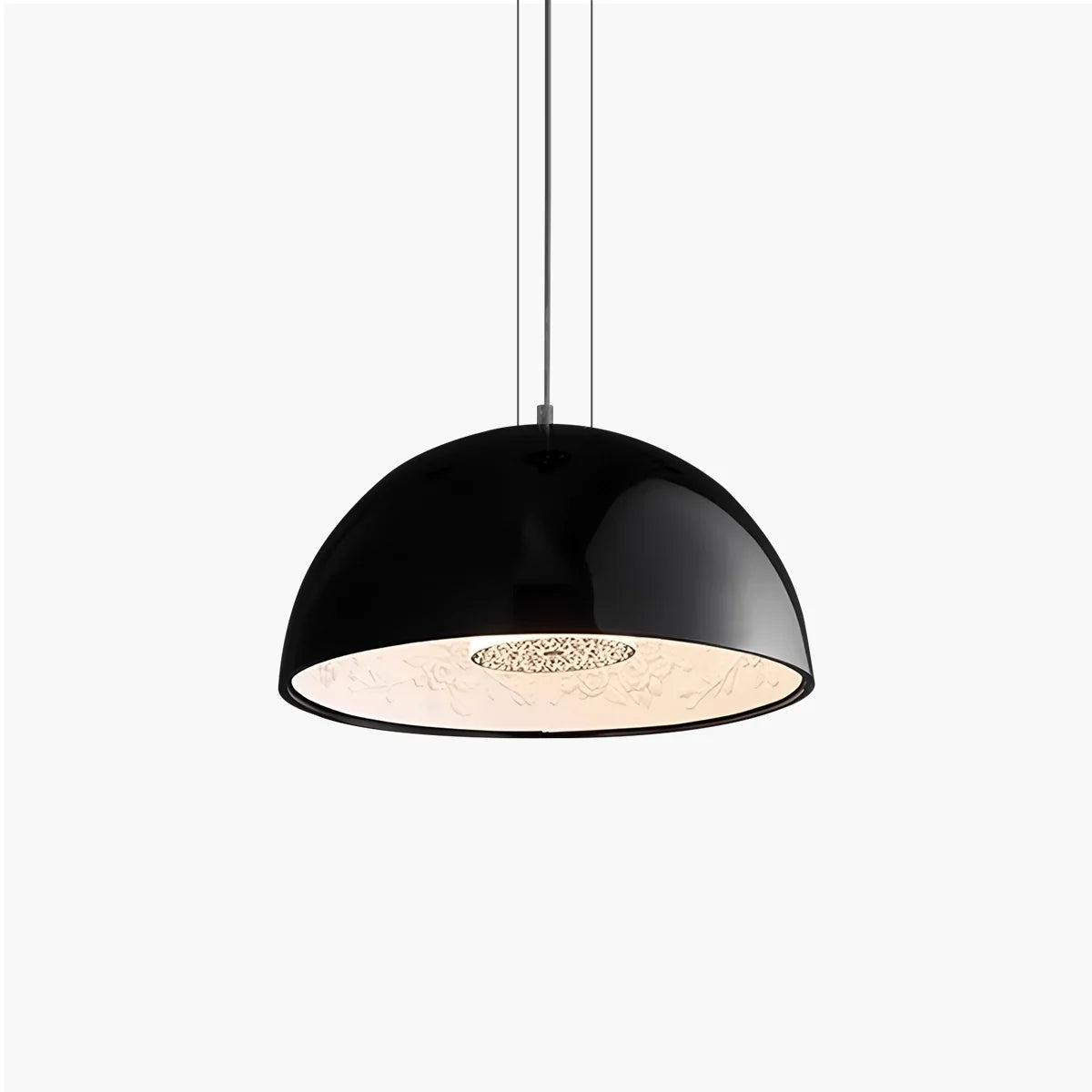 Feyran Italian Semi-Circular Gypsum Relief Pendant Light