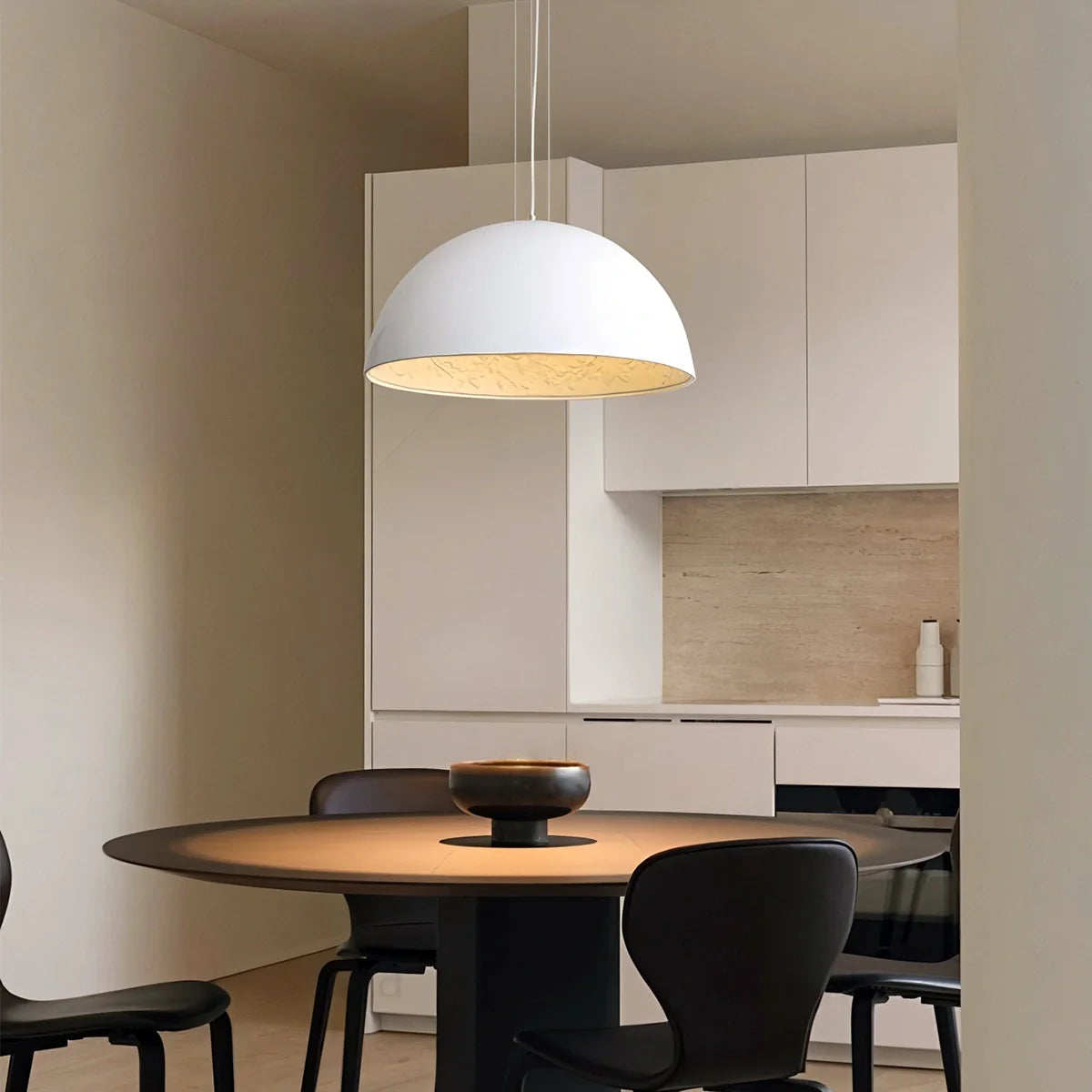 Feyran Italian Semi-Circular Gypsum Relief Pendant Light