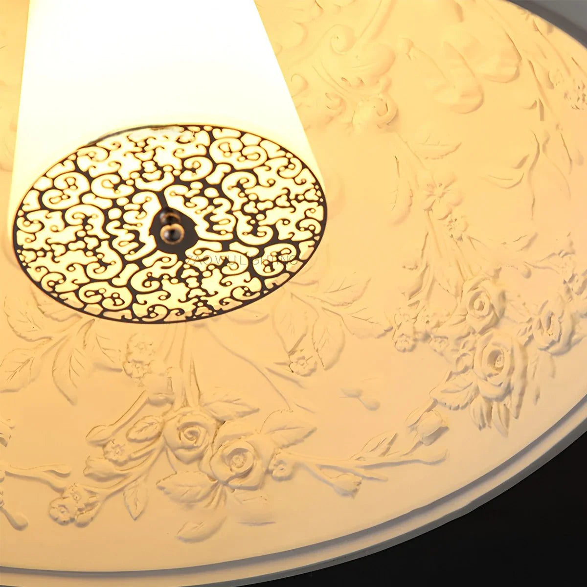 Feyran Italian Semi-Circular Gypsum Relief Pendant Light