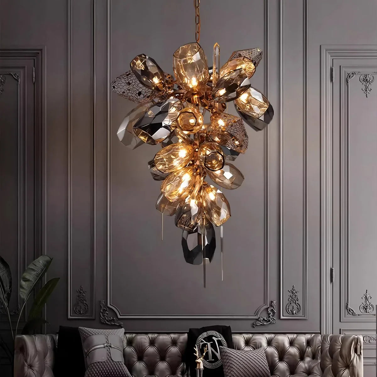 Feyran Kallisto Sculptural Glass Chandelier for Dining Room