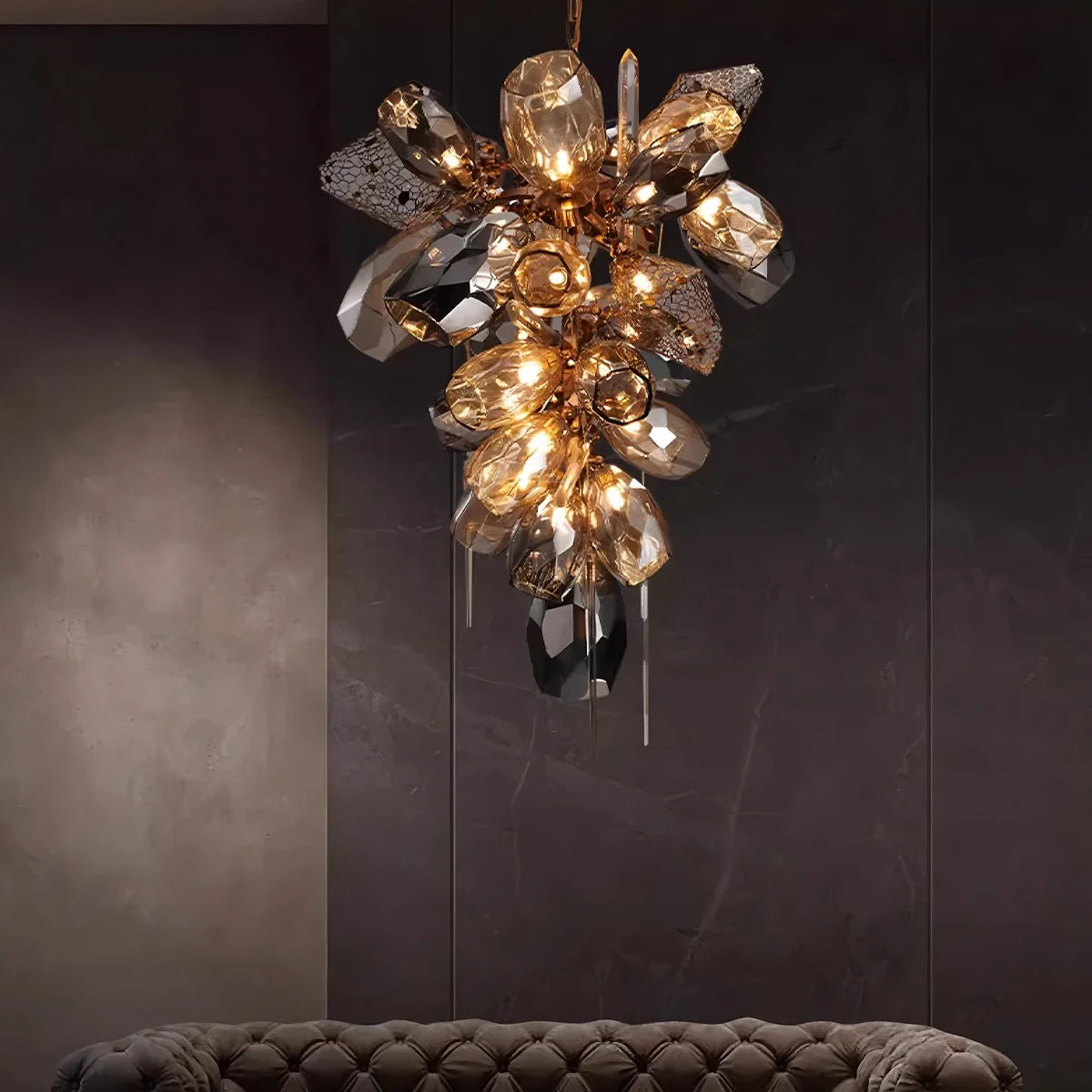 Feyran Kallisto Sculptural Glass Chandelier for Dining Room