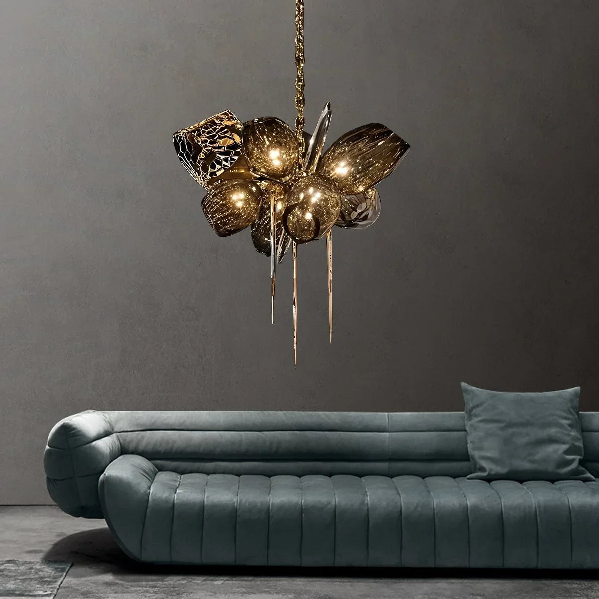 Feyran Kallisto Sculptural Glass Chandelier for Dining Room