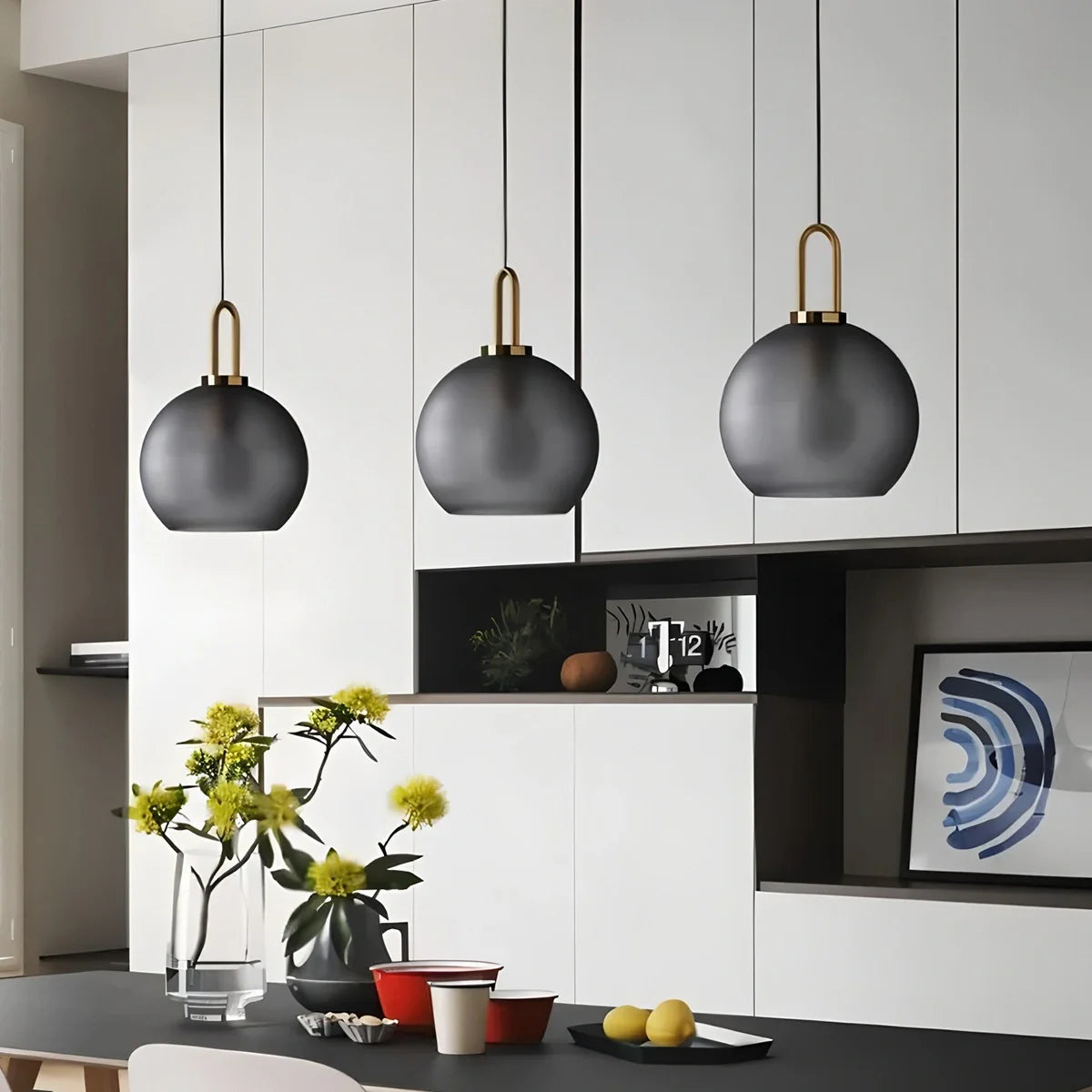 Feyran Kanani Frosted Glass Pendant Light for Kitchen