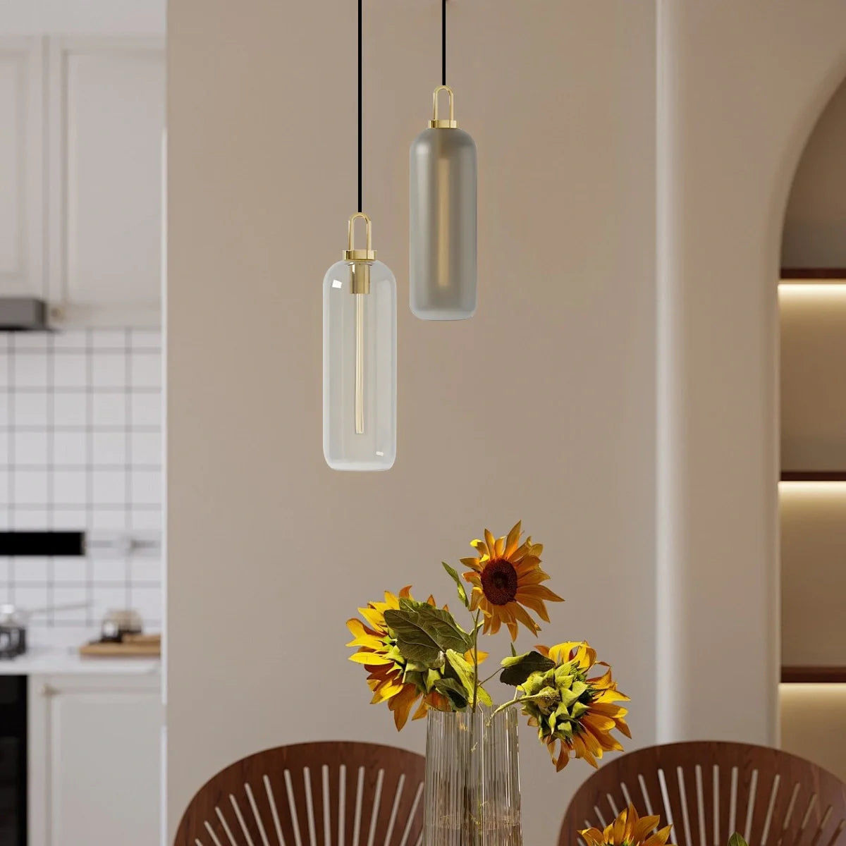Feyran Kanani Frosted Glass Pendant Light for Kitchen