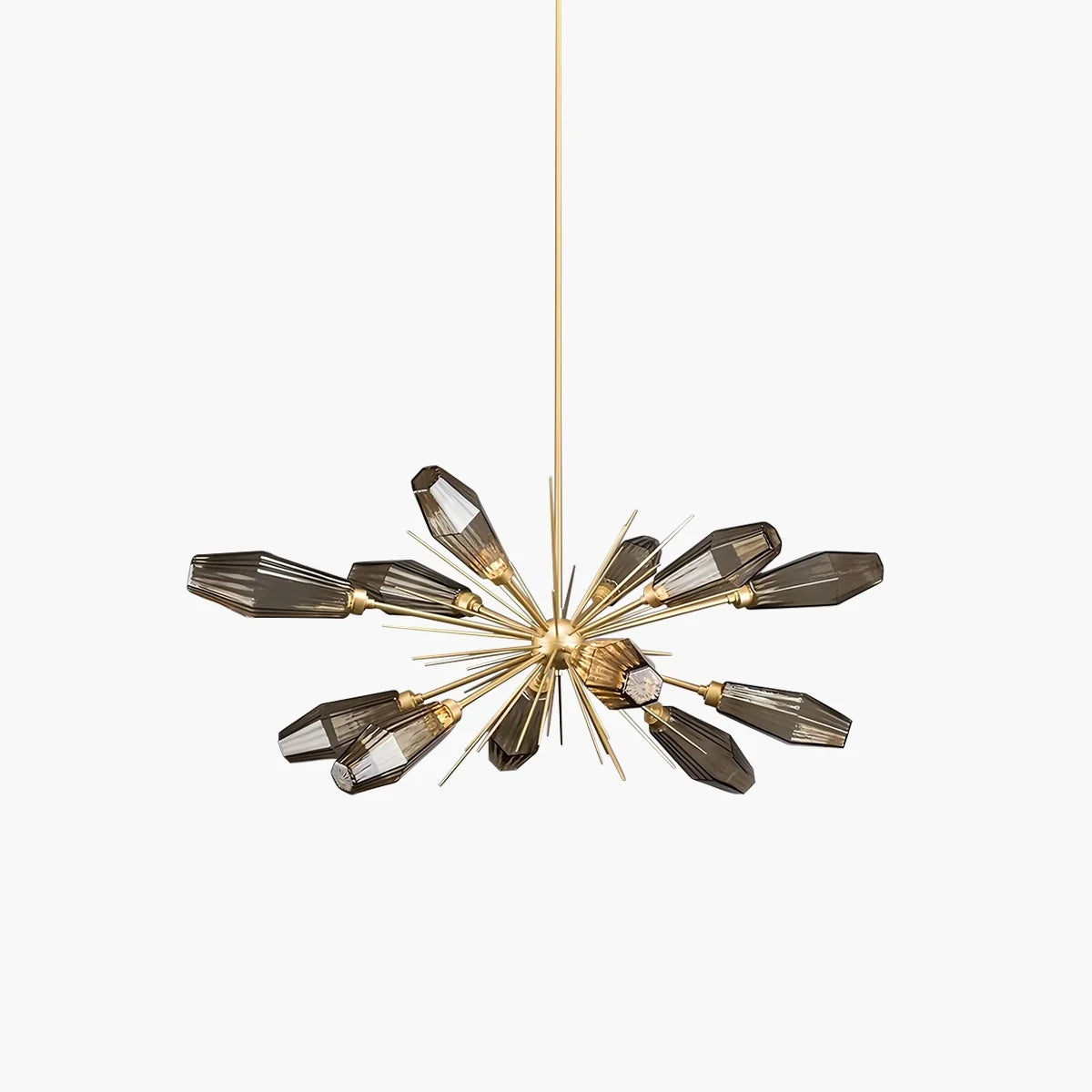 Feyran Kristal Rock Glass Chandelier for Dining Room