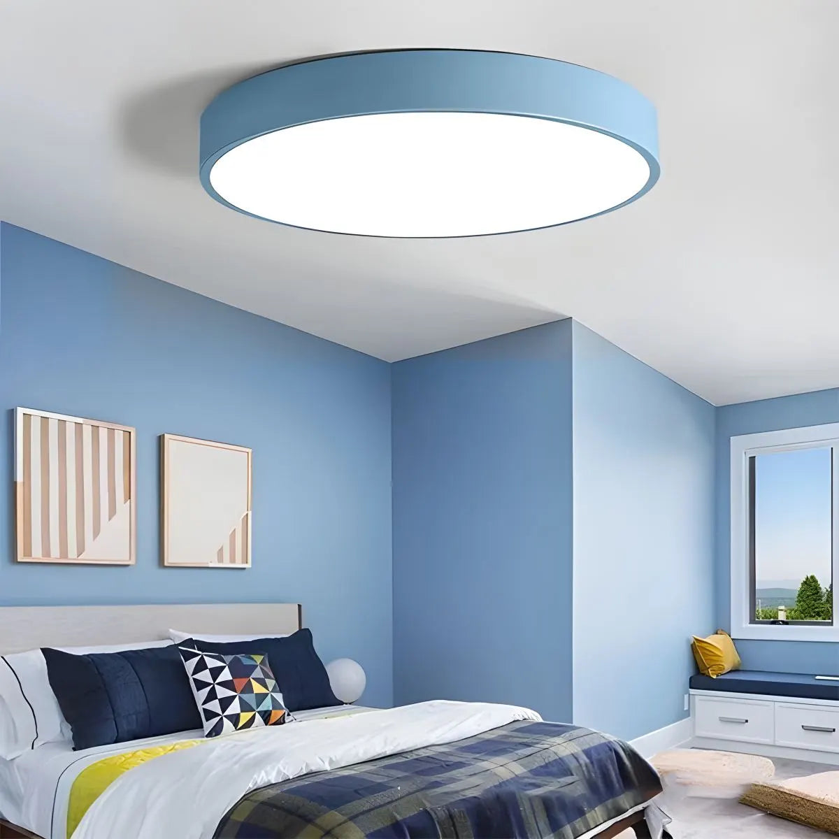 Feyran LED Minimalist Circular Macaron Ceiling Light