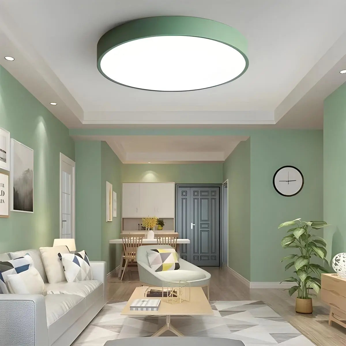Feyran LED Minimalist Circular Macaron Ceiling Light