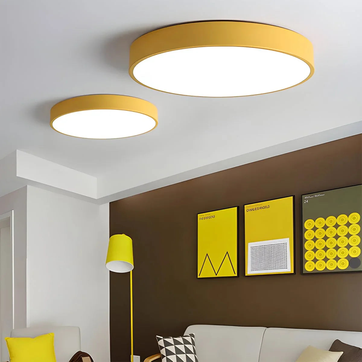 Feyran LED Minimalist Circular Macaron Ceiling Light