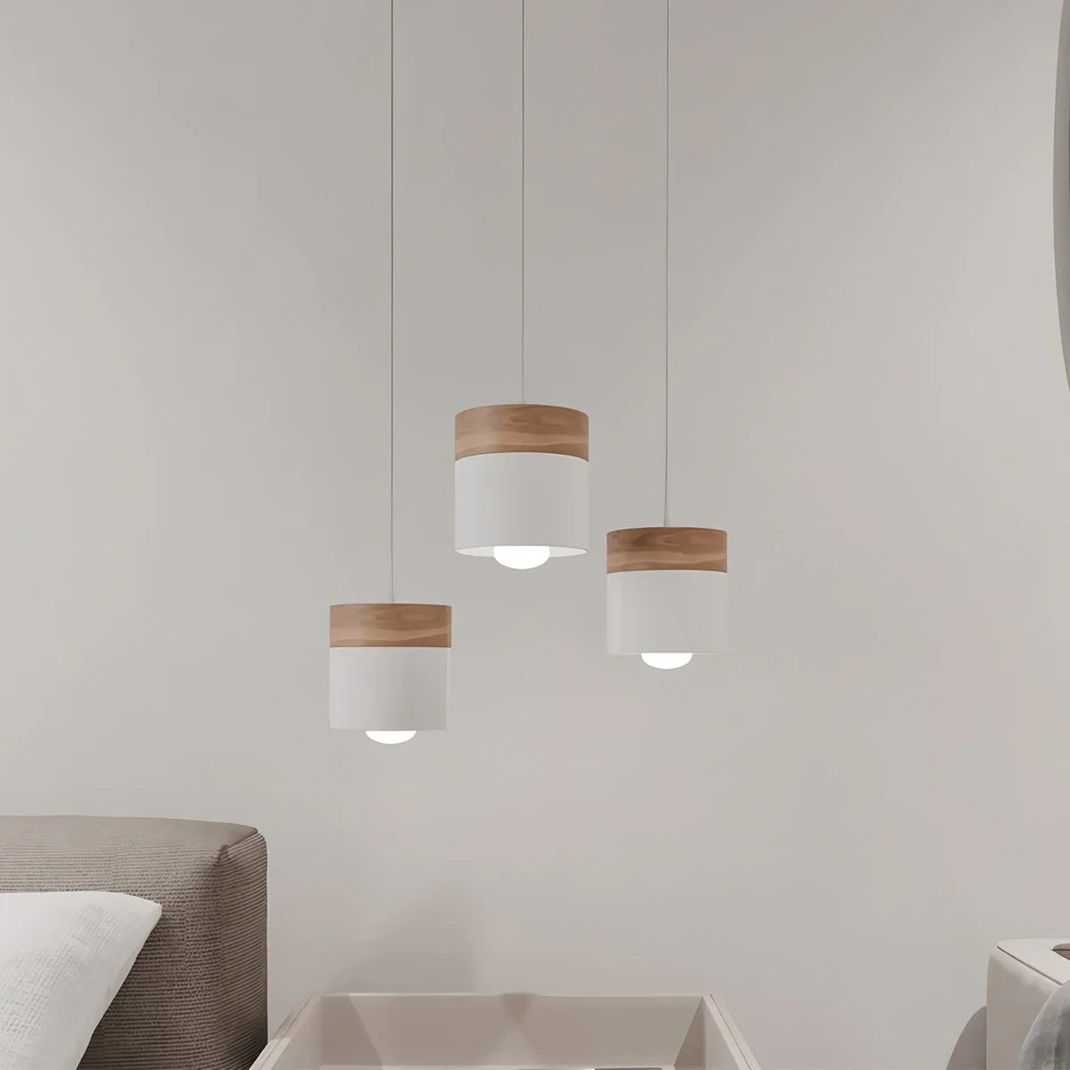 Feyran Laetus Modern Wood Accent Pendant Light