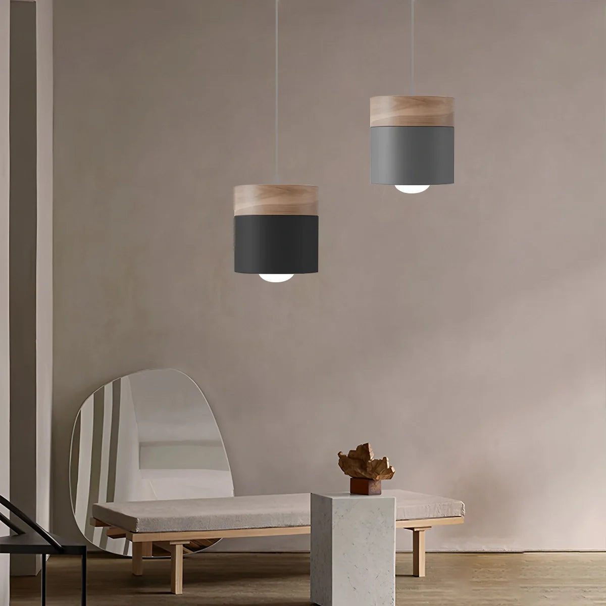 Feyran Laetus Modern Wood Accent Pendant Light