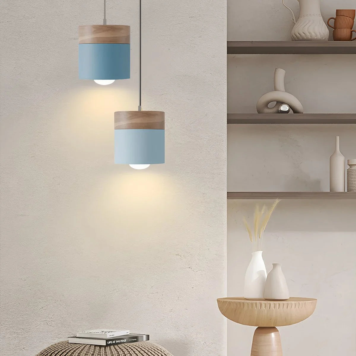 Feyran Laetus Modern Wood Accent Pendant Light