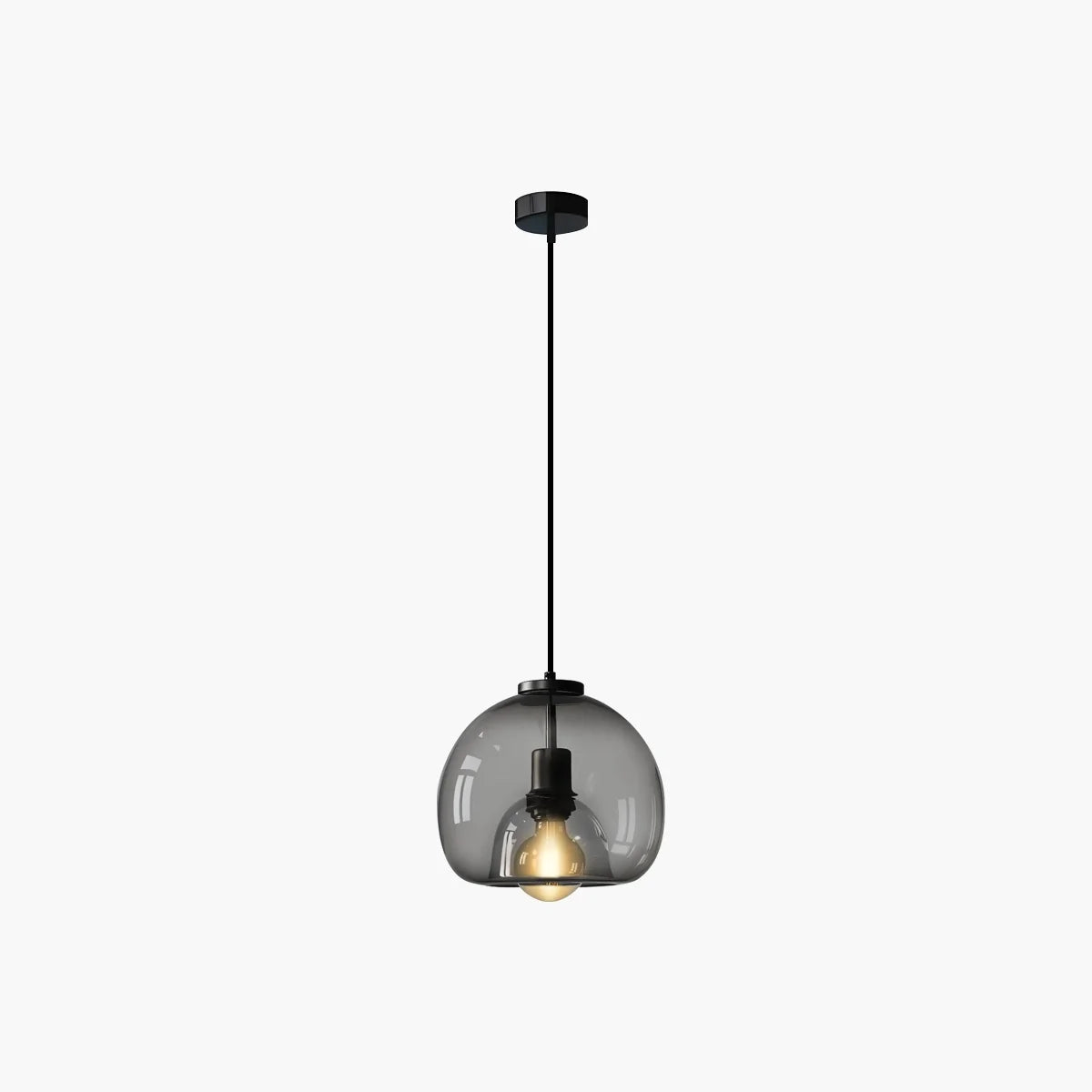 Feyran Smoky Grey Glass Pendant Light