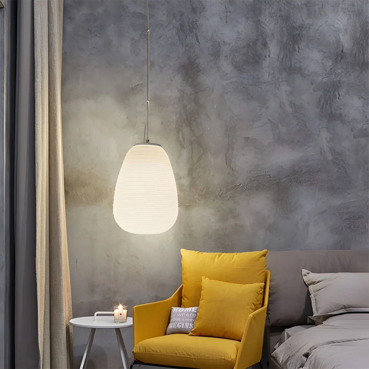 Feyran Lantern Blown Glass Pendant Light for Dining Room