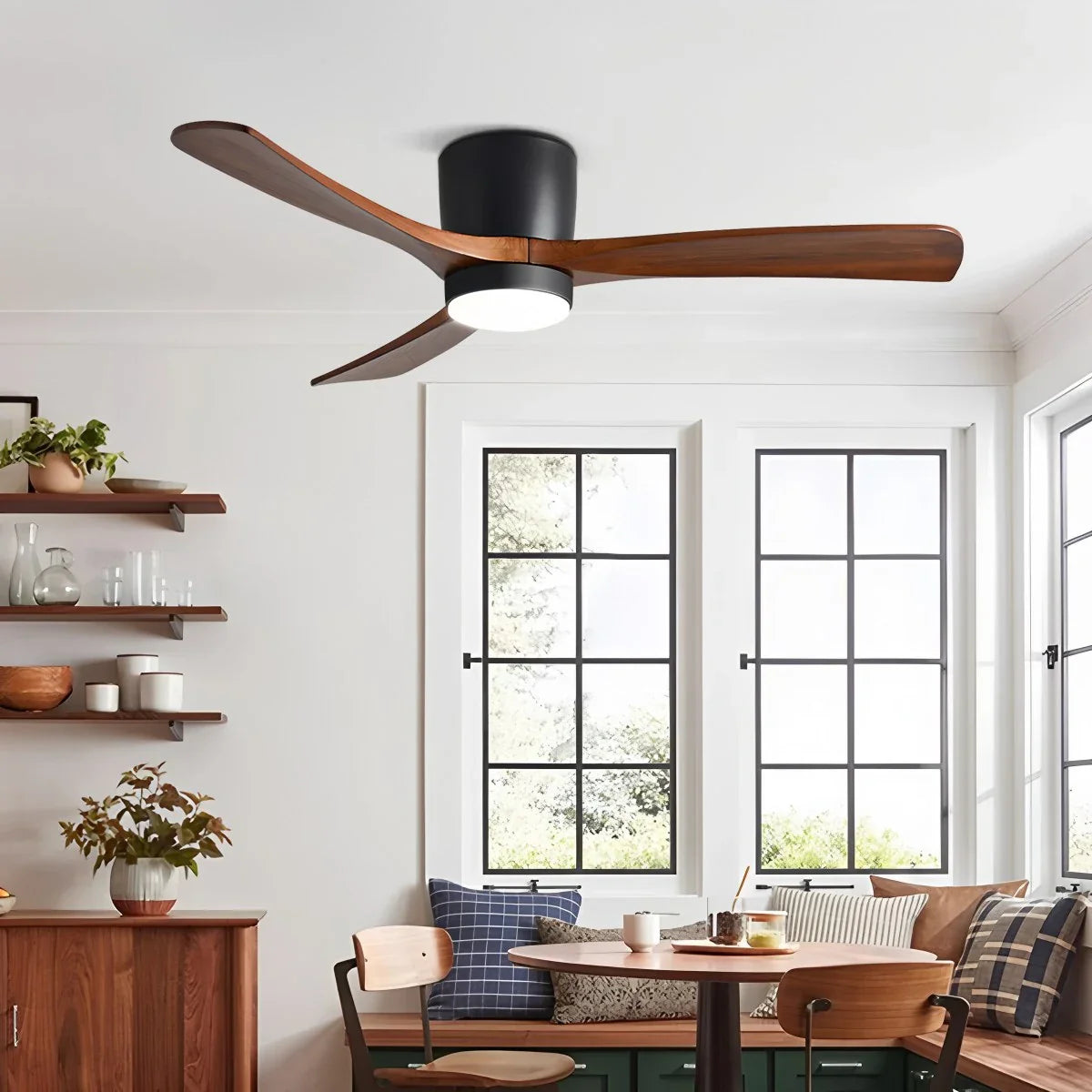 Feyran Large Low Profile Ceiling Fan with Light