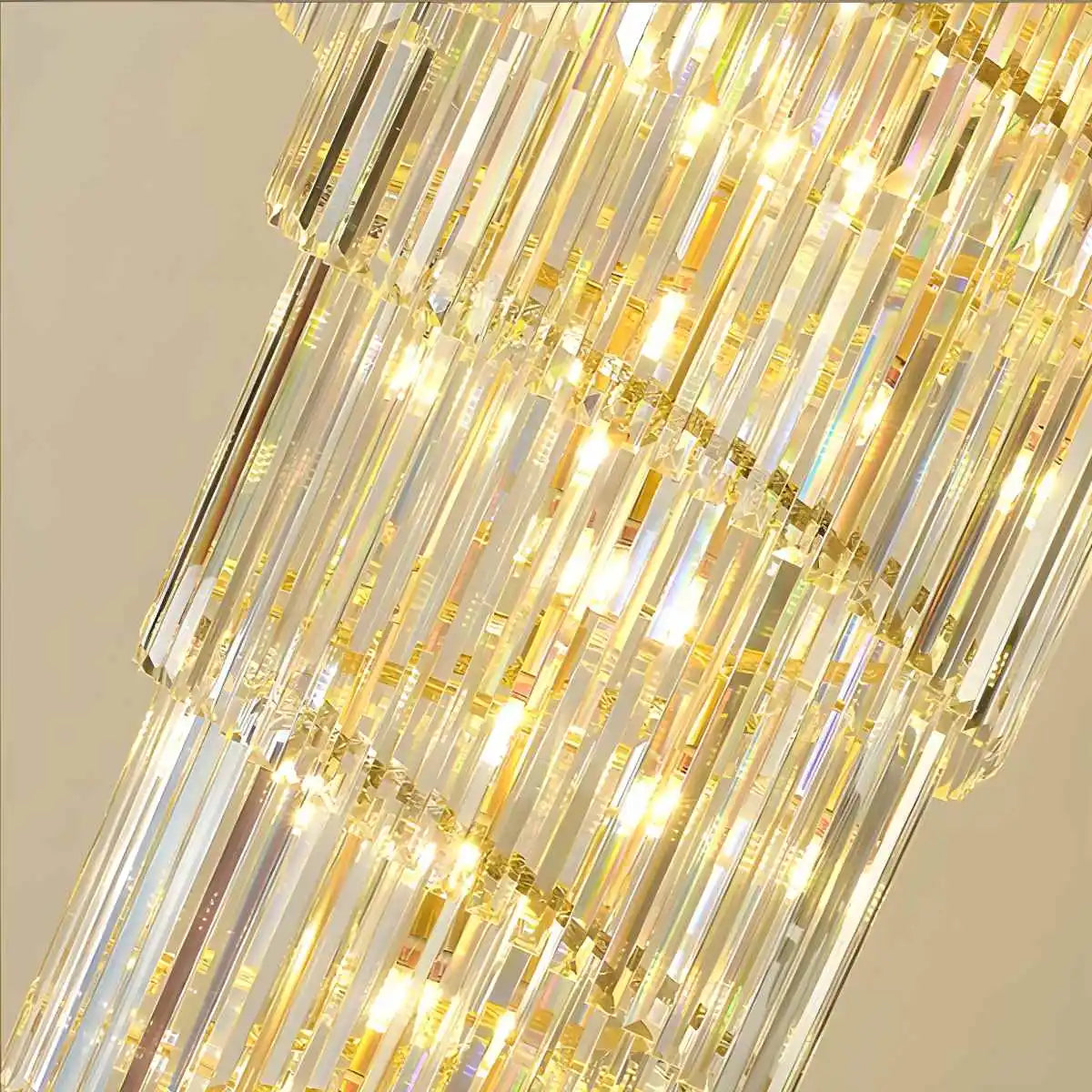Feyran Large Luxury Crystal Long Chandelier