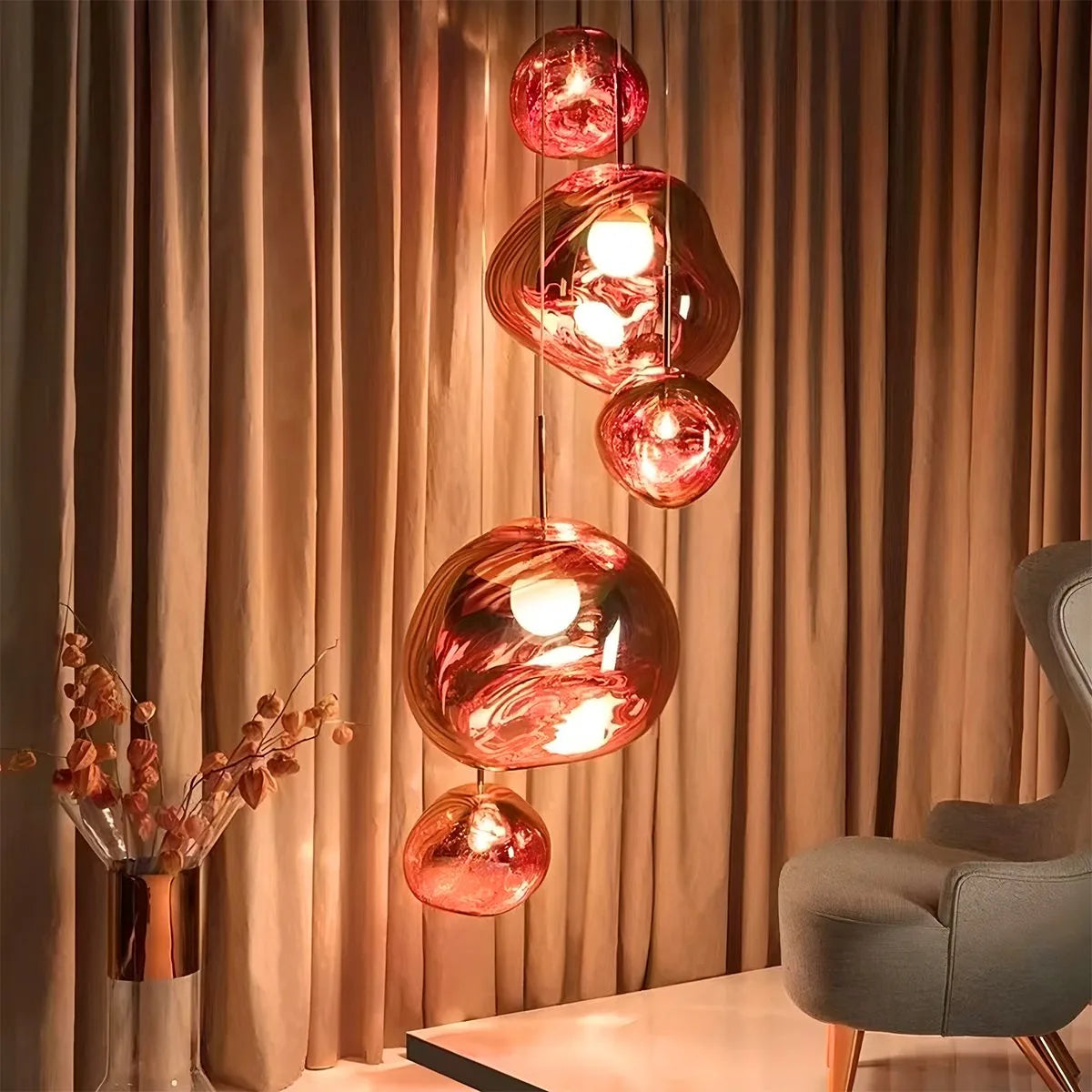 Feyran Lava Drops Minimalist Chandelier
