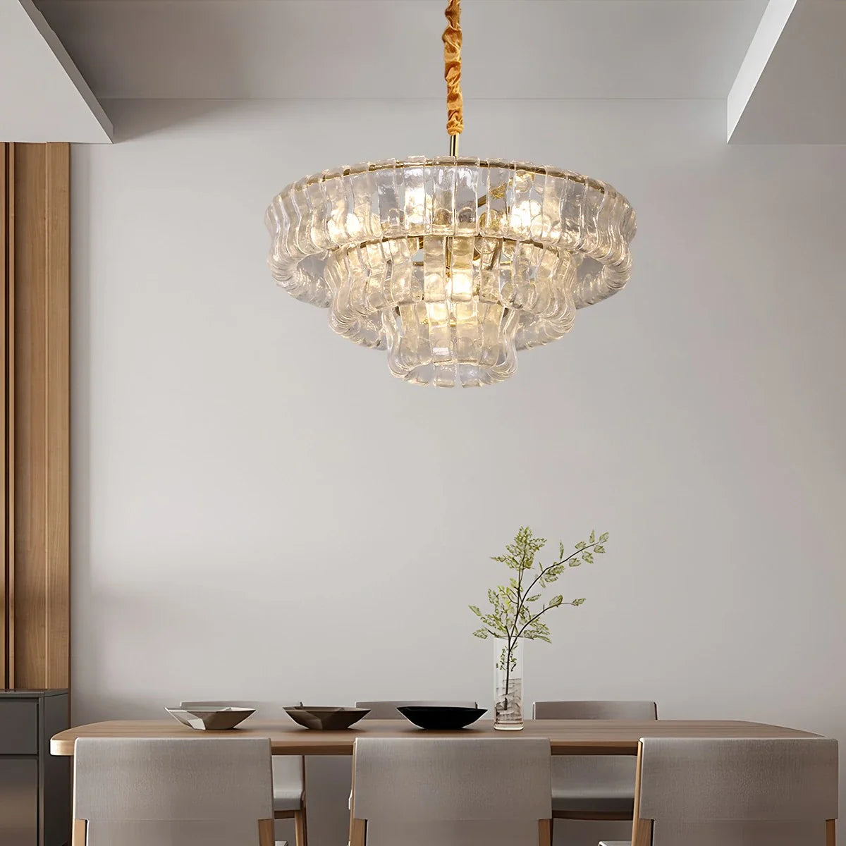 Feyran Light Luxury Murano Ring Layered Glass Chandelier